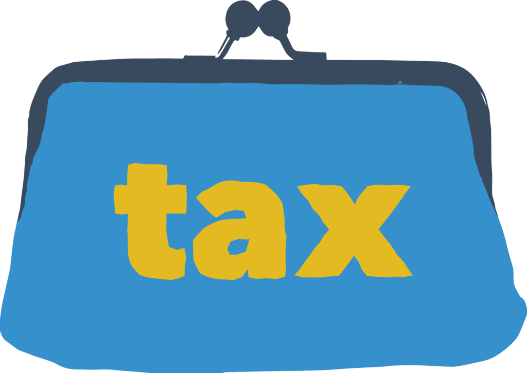 Tax Purse Yellow Text