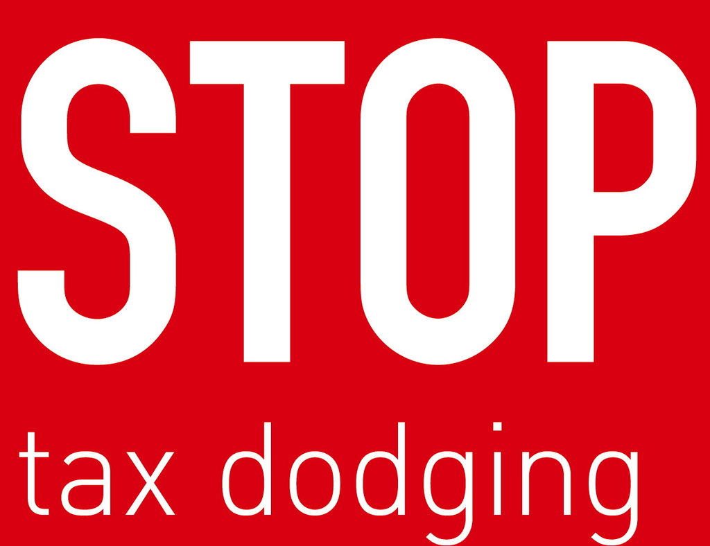 Stop Tax Dodging Text